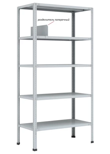 Стеллаж металлический Титан МС-750 2000x1200x400/4