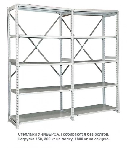 Стеллаж для одежды ТСУ 1/4 (2500х1060х500)